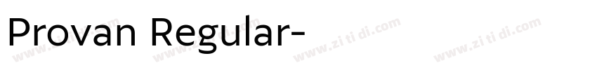 Provan Regular字体转换